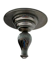 Art Deco Chandelier, Chrome & Glass, Dutch Design, 1930s